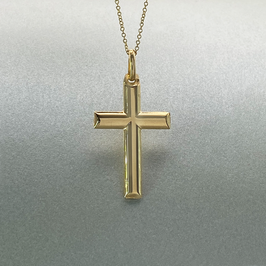 9ct Gold Cross Pendant 35mm