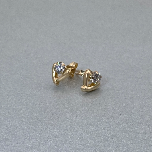 9ct Gold CZ Earring