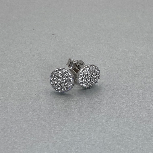 9ct White Gold CZ Stud Earring