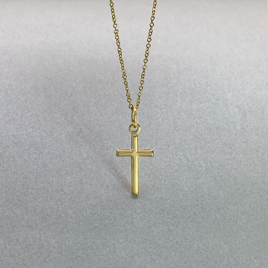 9ct Gold Cross Pendant 20mm