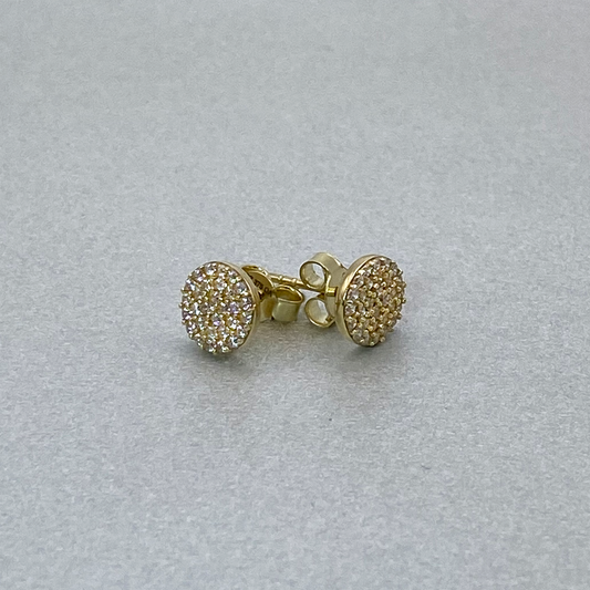 9ct Gold CZ Round Stud