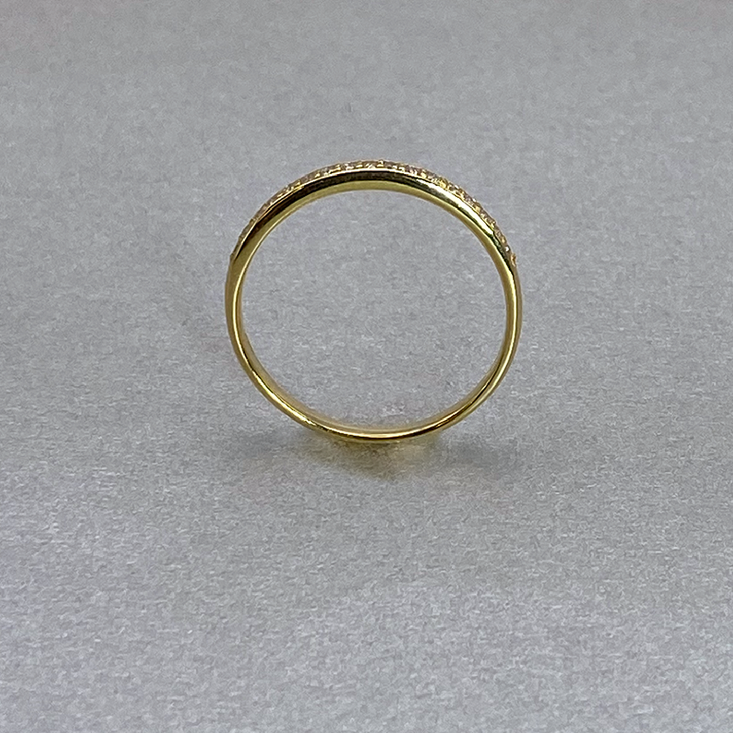 9ct Gold Cubic Zirconia Pave Straight Side Band 1.25mm