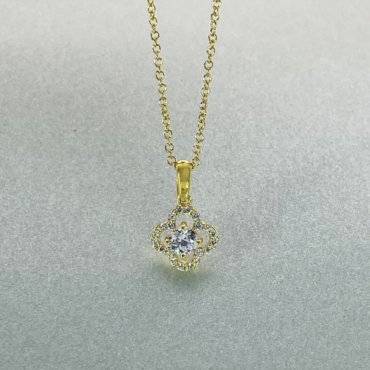 9ct Yellow Gold  CZ  Pendant