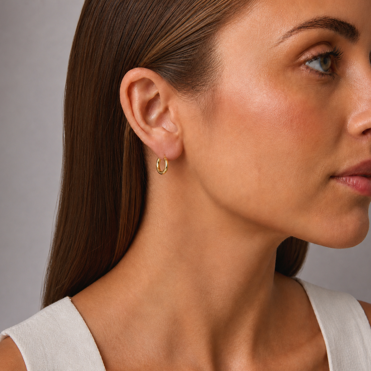 9ct Yellow Gold  Hoop 10mm Inner diameter Earrings