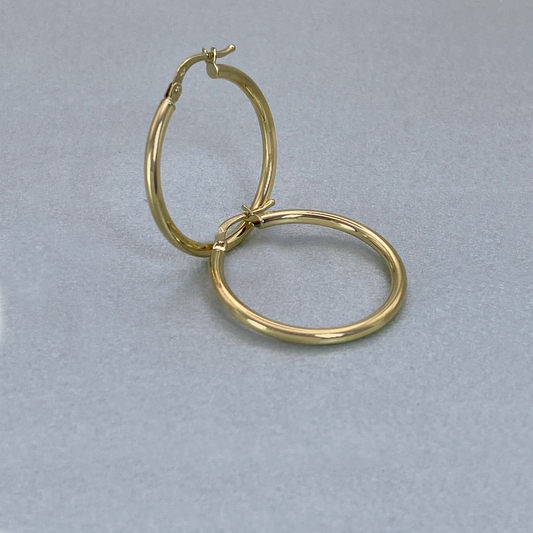 9ct Yellow Gold  Hoop 20mm Inner diameter Earrings
