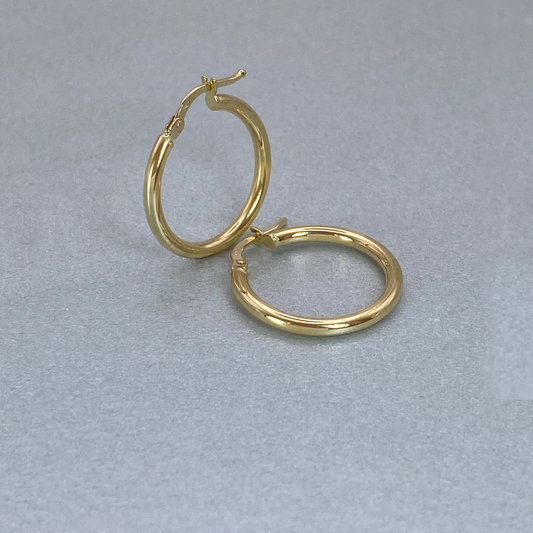 9ct Yellow Gold  Hoop 15mm Inner diameter Earrings