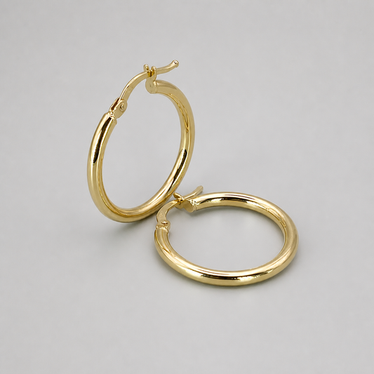 9ct Yellow Gold  Hoop 15mm Inner diameter Earrings
