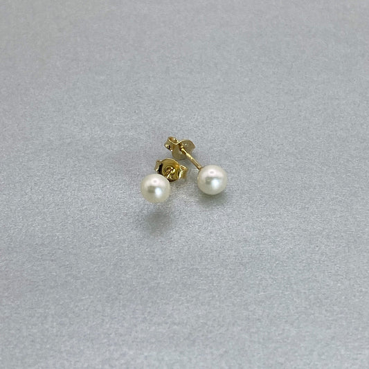 9ct Yellow Gold 5mm Pearl Stud Earrings