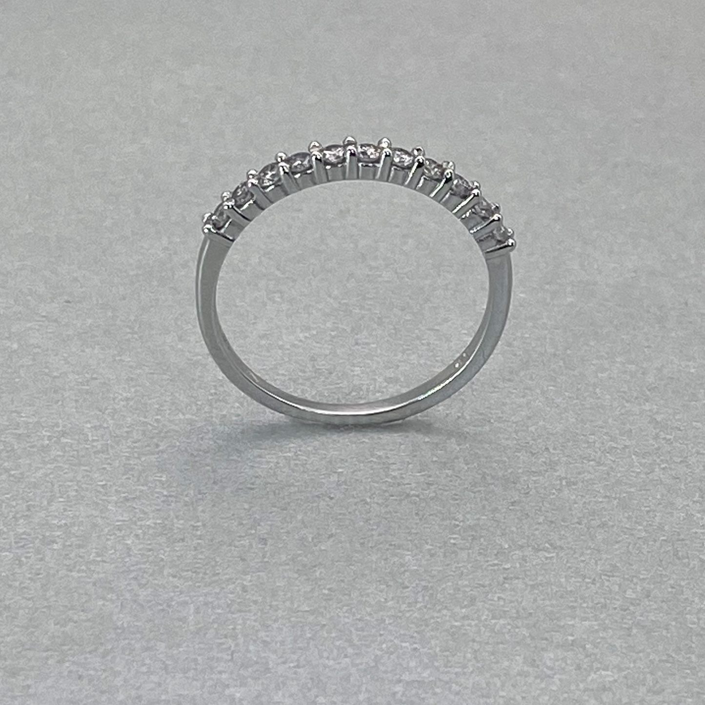 LAB GROWN 18ct White Gold Claw Eternity Ring, Total Diamond Weight = 0.33ct