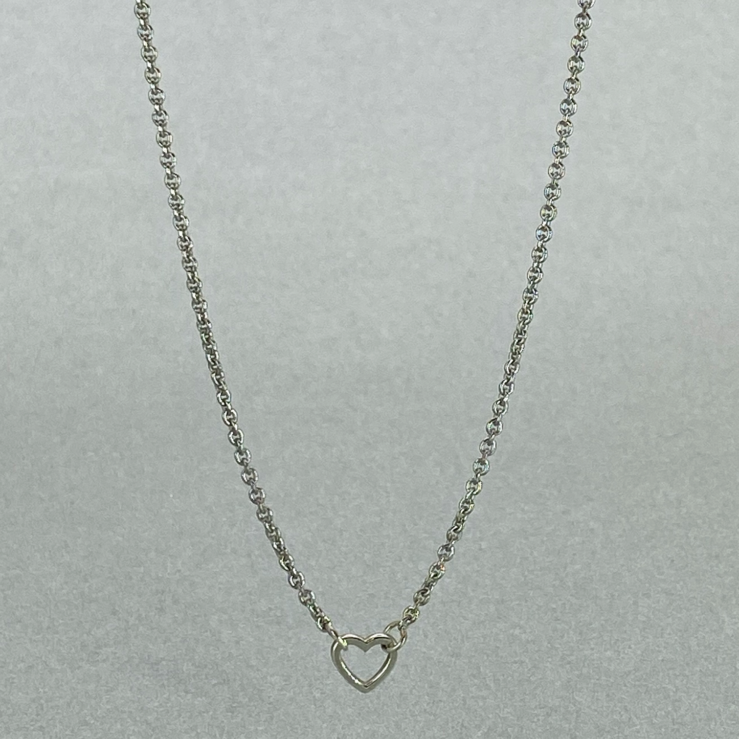 Silver Heart 43cm Necklace