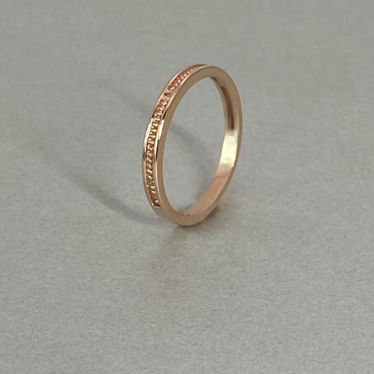 9ct Rose Gold One Stone Diamond Eternity Band Ring