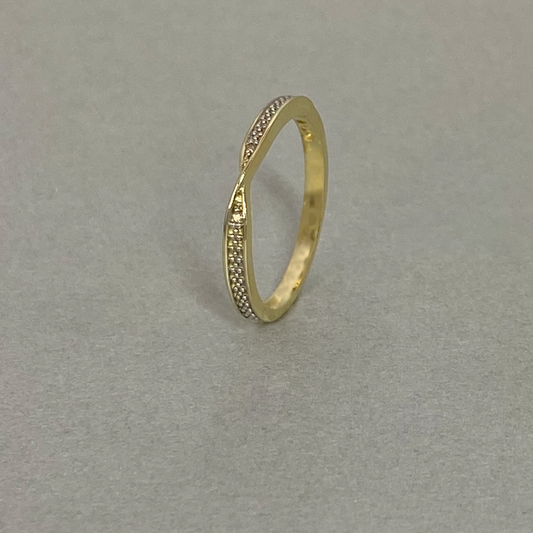 9ct Yellow Gold CZ  Dress Ring