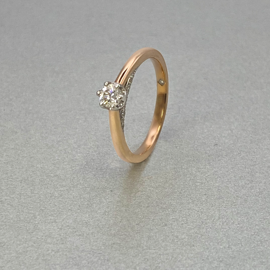 LAB Grown 18ct Rose Gold Solitaire Ring