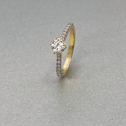 LAB Grown 18ct Yellow Gold Solitaire Ring