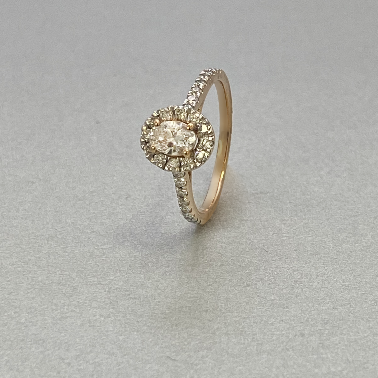 LAB Grown 18ct Rose Gold Cluster Ring