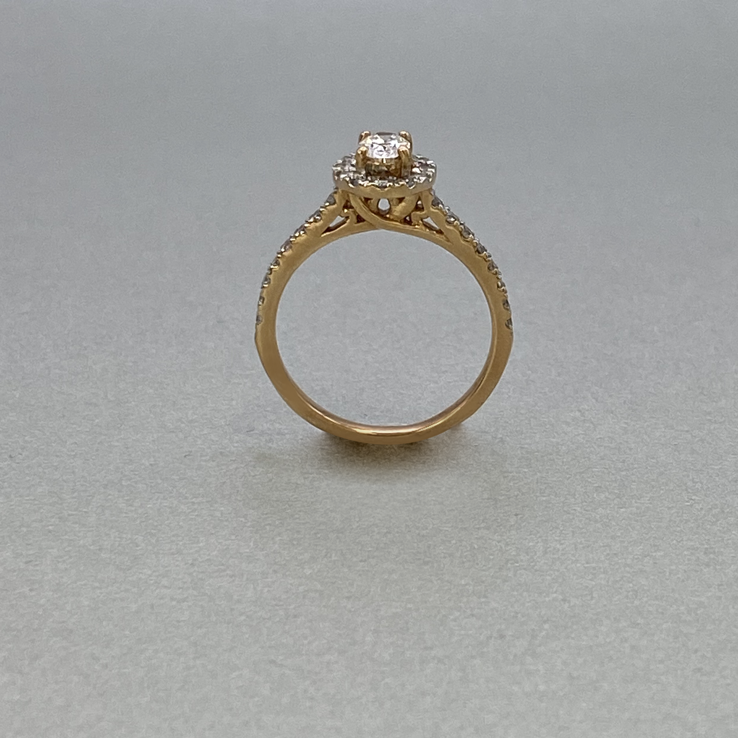 LAB Grown 18ct Rose Gold Cluster Ring