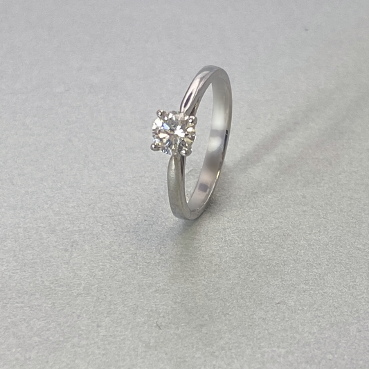 LAB Grown 18ct White Gold 0.50ct Solitaire Ring