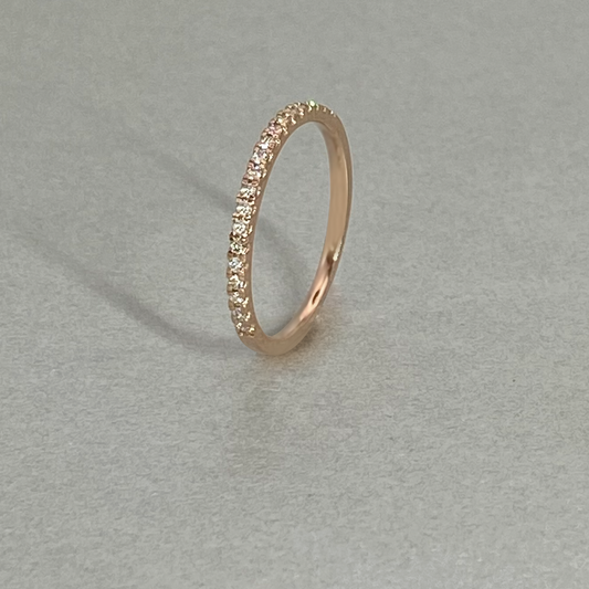 9ct Rose Gold Diamond Eternity Band