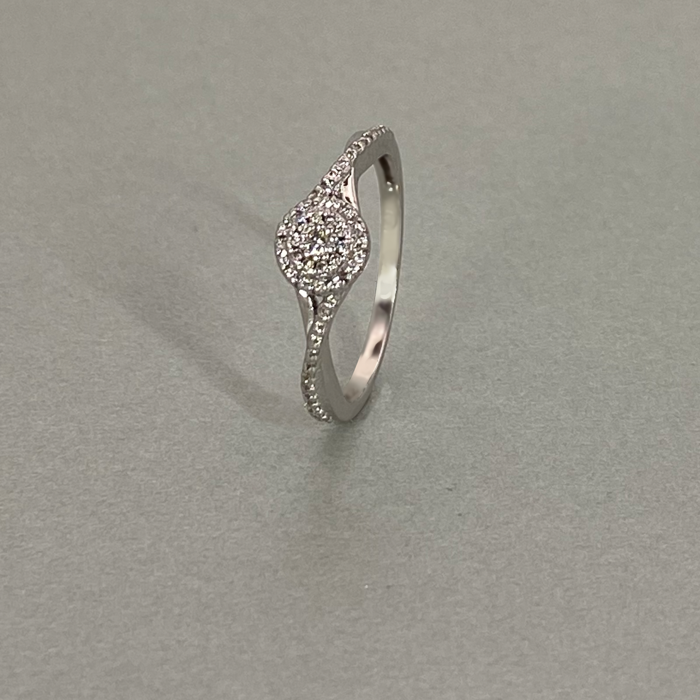 9ct White Gold Diamond Dress Ring