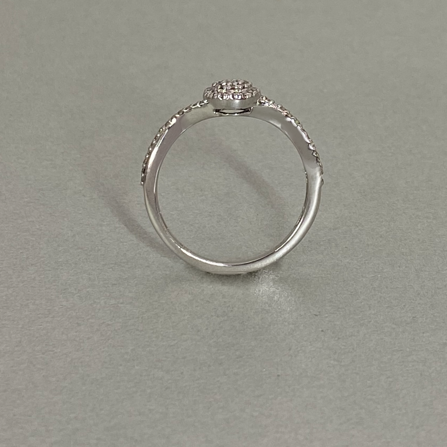 9ct White Gold Diamond Dress Ring