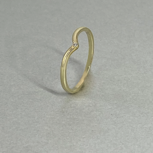 9ct Yellow Gold Wishbone Enhancer Ring