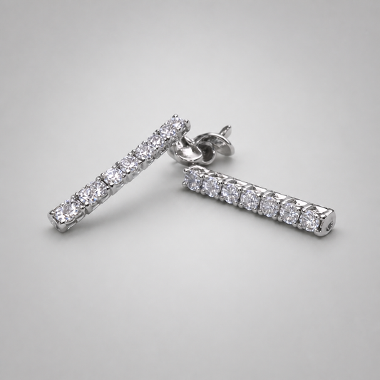 Silver Cubic Zirconia Drop Earring