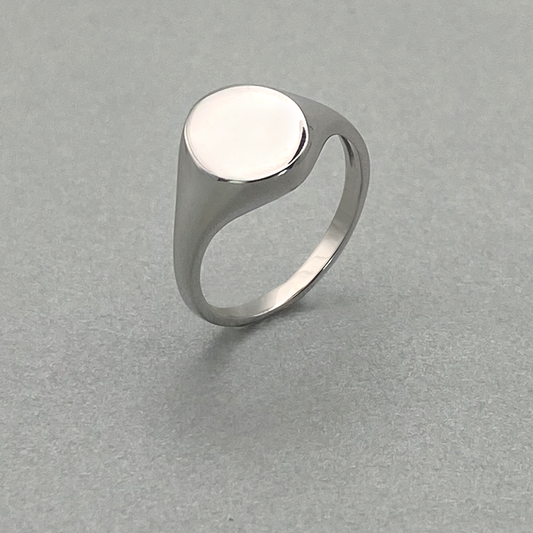 Silver Small Oval Signet Ring