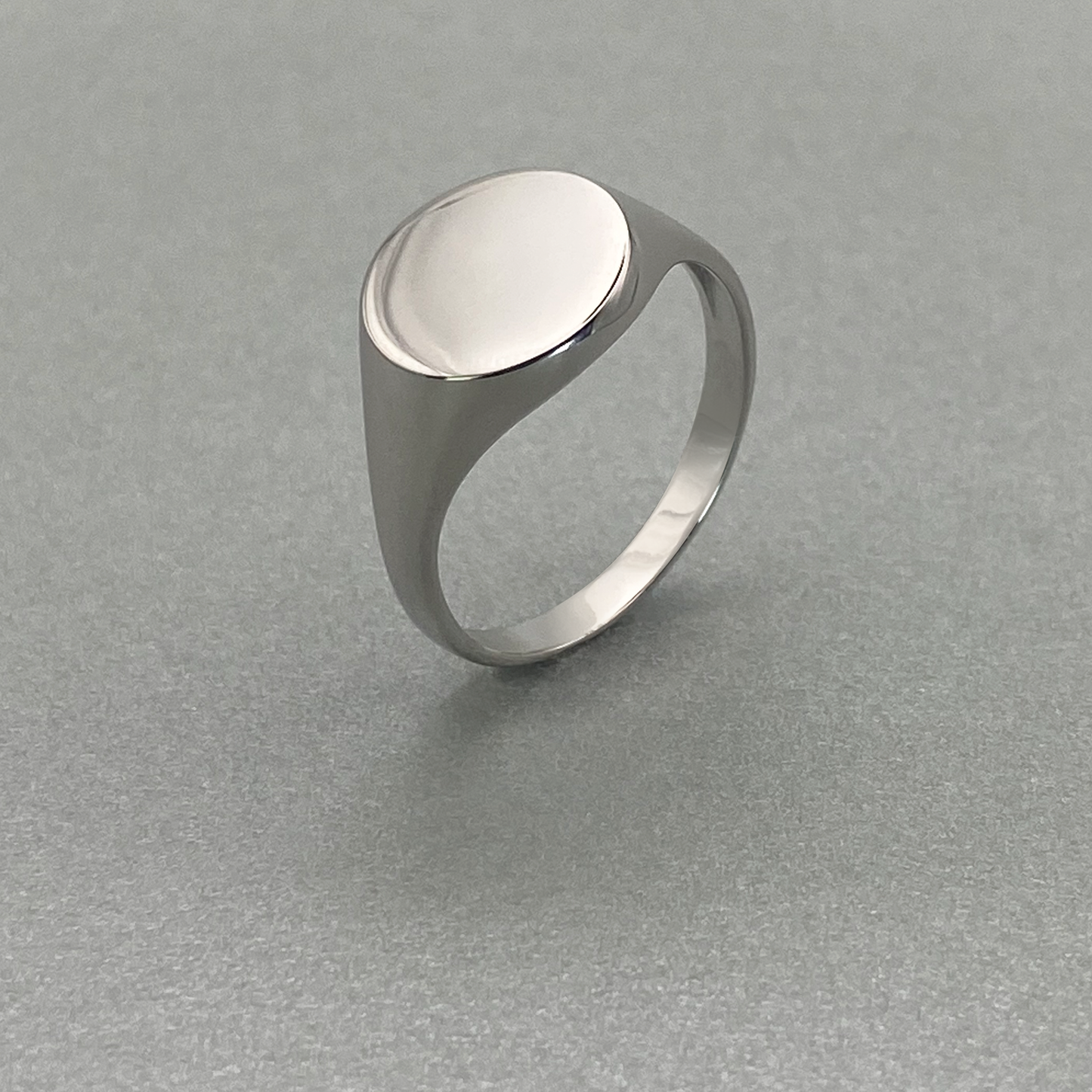 Silver Large Round Signet Ring