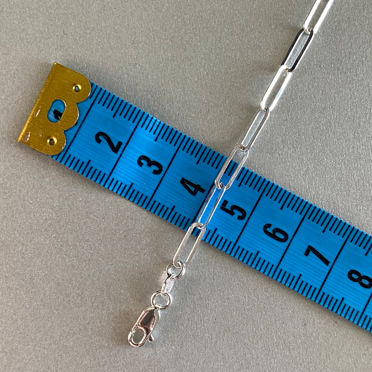 Silver 55cm Paperclip link Chain 3.75mm wide link